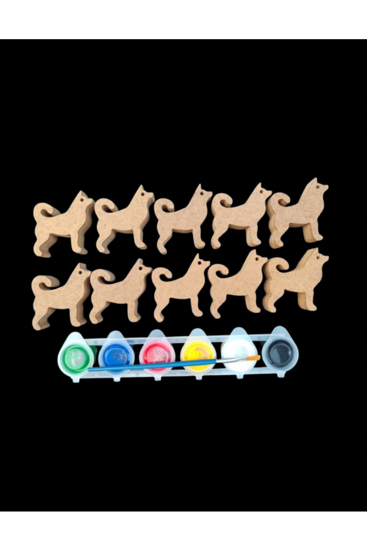 Ahşap Köpek Boyama Seti 3mm