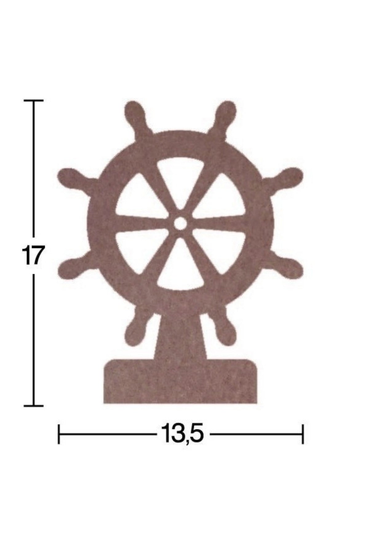 Ahşap Dekoratif Dümen 17x13.5