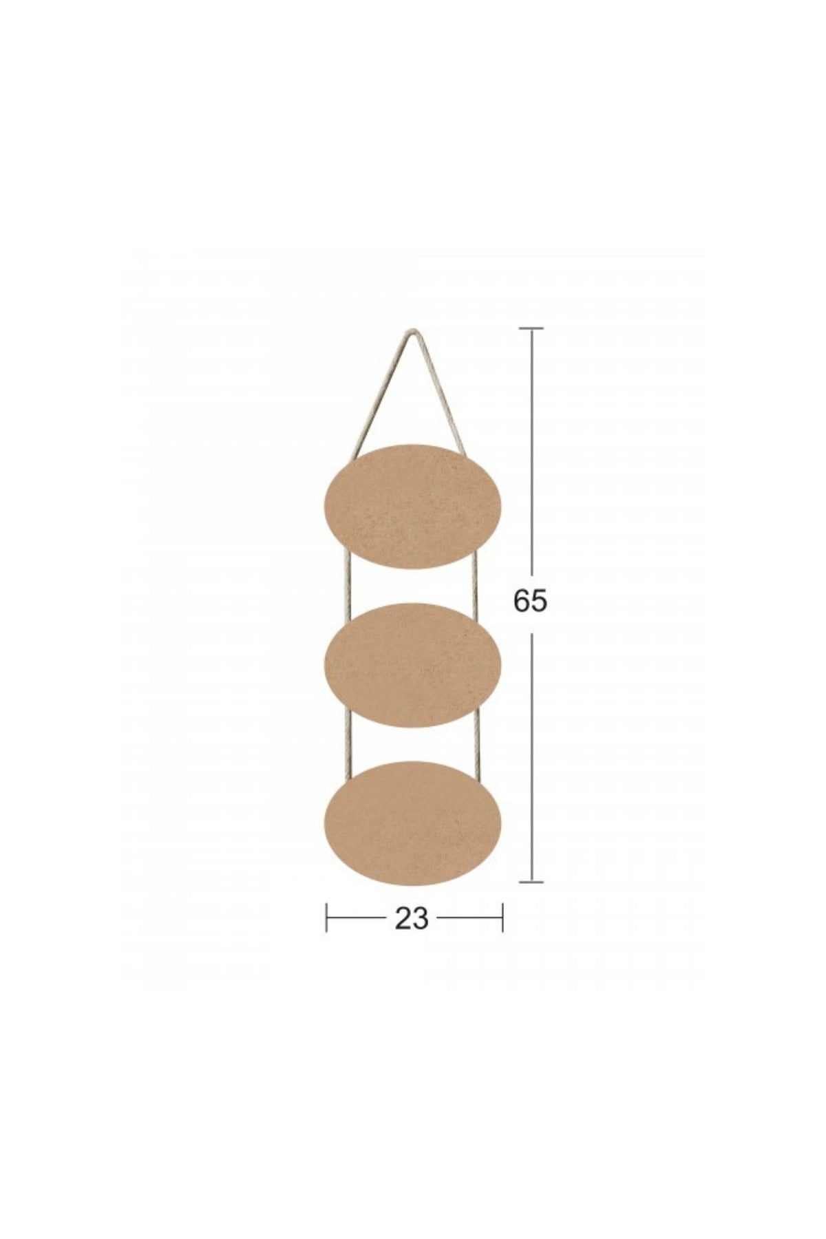 Ahşap Oval Duvar Dekoratif Pano