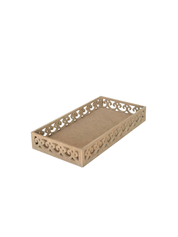 İşlemeli Ahşap Tepsi